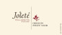 Jolete Pinot Noir 2015 Front Label
