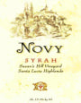 Novy Susan's Hill Vineyard Syrah 2010  Front Label