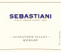Sebastiani Alexander Valley Merlot 2006 Front Label