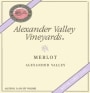 Alexander Valley Vineyards Merlot 2006 Front Label