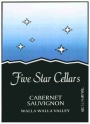 Five Star Cellars Cabernet Sauvignon 2013 Front Label