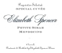 Elizabeth Spencer Special Cuvee Petite Sirah 2015  Front Label