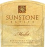 Sunstone Merlot 2009  Front Label