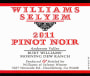 Williams Selyem Burt Williams Morning Dew Ranch Pinot Noir 2011  Front Label