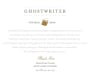 Ghostwriter Aptos Creek Vineyard Pinot Noir 2008  Front Label