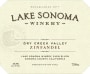 Lake Sonoma Winery Dry Creek Valley Zinfandel 2012 Front Label