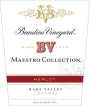 Beaulieu Vineyard Maestro Collection Merlot 2014  Front Label