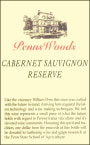 Penns Woods Winery Reserve Cabernet Sauvignon 2013 Front Label