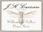J.K. Carriere Willamette Valley Pinot Noir 2002 Front Label