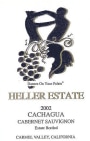 Heller Estate Cachagua Cabernet Sauvignon 2002 Front Label