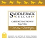 Saddleback Cabernet Sauvignon 2014 Front Label