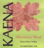 Kaena Wines Rose Grenache 2013  Front Label