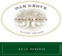 Oak Grove Family Reserve Pinot Grigio 2010  Front Label