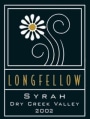 Longfellow Wine Cellars Syrah 2002  Front Label