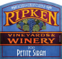 Ripken Vineyards & Winery Petite Sirah 2013  Front Label