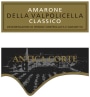 Antica Corte Amarone della Valpolicella Classico 2011  Front Label