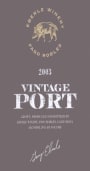 Eberle Vintage Port 2003  Front Label