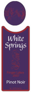 White Springs Winery Pinot Noir 2007 Front Label