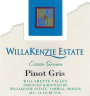 WillaKenzie Estate Estate Grown Pinot Gris 2009 Front Label