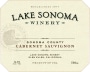 Lake Sonoma Winery Sonoma County Cabernet Sauvignon 2015  Front Label