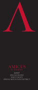 X Winery Amicus 2007  Front Label