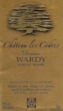 Domaine Wardy Chateau Les Cedres 2013 Front Label