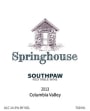 Springhouse Cellar Winery Southpaw Red 2013  Front Label