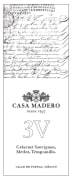 Casa Madero Parras Valley 3V 2016  Front Label