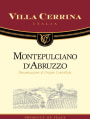 Villa Cerrina Montepulciano d'Abruzzo 2016  Front Label