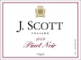 J. Scott Pinot Noir 2009  Front Label