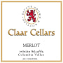 Claar Cellars White Bluffs Merlot 2013 Front Label