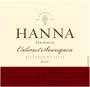 Hanna Red Ranch Cabernet Sauvignon 2016  Front Label