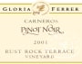 Gloria Ferrer Rust Rock Terrace Vineyard Pinot Noir 2001  Front Label