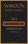 Maroon Black Label Meritage 2013  Front Label
