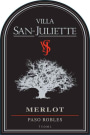 Villa San-Juliette Merlot 2009  Front Label