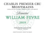 William Fevre Chablis Montmains Premier Cru (375ML half-bottle) 2019  Front Label