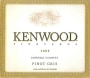 Kenwood Pinot Gris 2008  Front Label