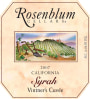 Rosenblum Cellars Vintner's Cuvee Syrah 2007  Front Label