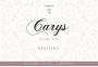 Carys Riesling 2013 Front Label