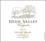 High Valley Petite Sirah 2014  Front Label