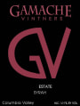 Gamache Vintners Estate Syrah 2010 Front Label
