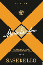 Mario Ercolino Sicilia Saserello 2016  Front Label