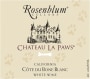 Rosenblum Cellars Chateau La Paws Cote du Bone Blanc 2007 Front Label