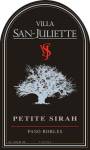Villa San-Juliette Petite Sirah 2009  Front Label
