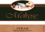 Melrose Wines Syrah 2015  Front Label