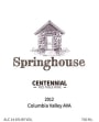 Springhouse Cellar Winery Centennial Red 2012  Front Label
