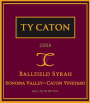 Ty Caton Ballfield Syrah 2008  Front Label
