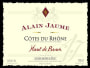 Alain Jaume Cotes du Rhone Haut de Brun Blanc 2015  Front Label