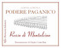 Podere Paganico Rosso di Montalcino 2019  Front Label