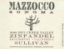 Mazzocco Sullivan Vineyard Zinfandel 2009 Front Label